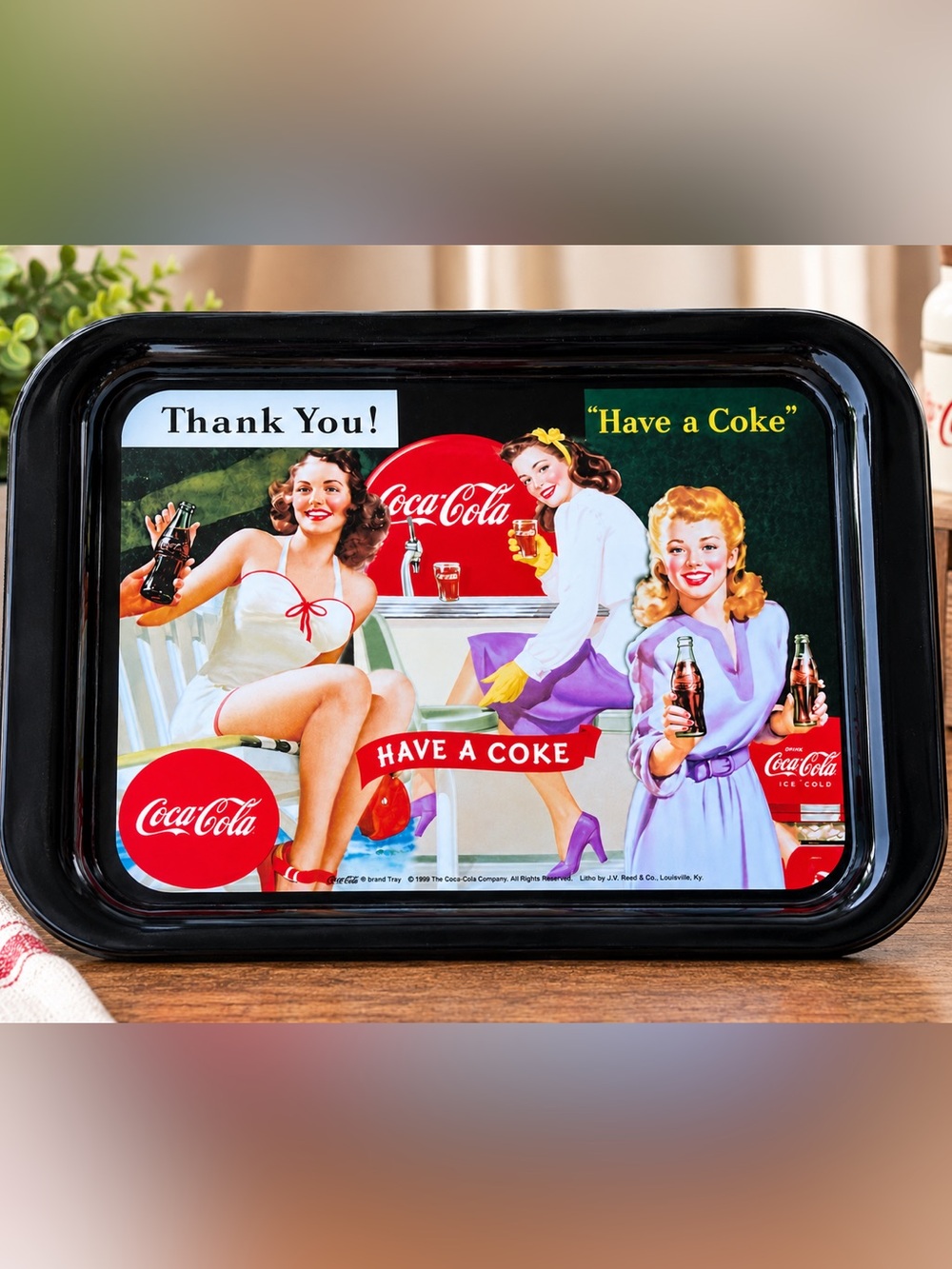 Coca Cola Retro 1999 ‘Have a Coke' Black Serving Tray Y2K
